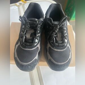 Black and Gray Asics Athletic Sneakers